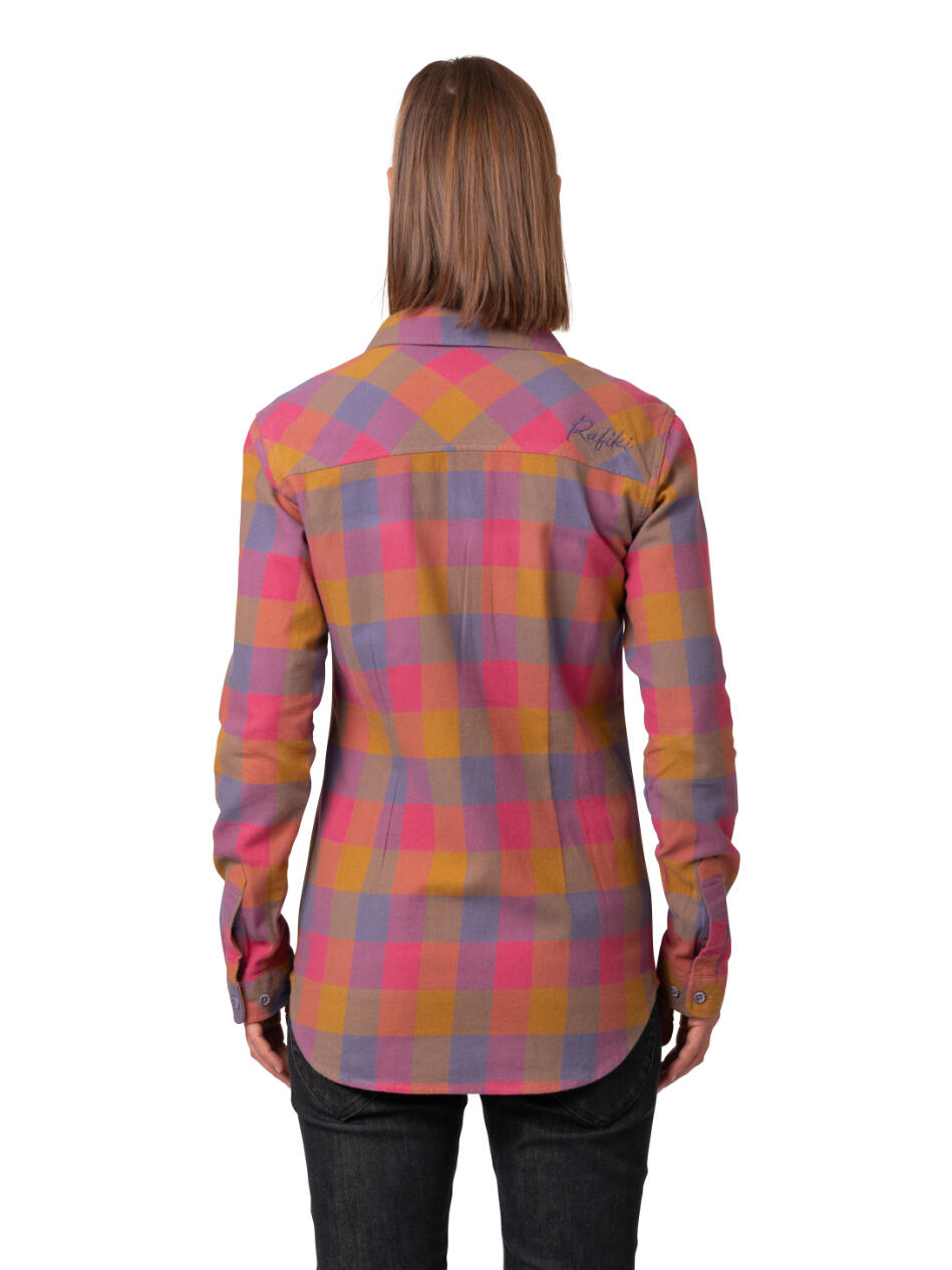 Camisa de mujer de franela con 2 bolsillos laterales RAFIKI naranja 6/7