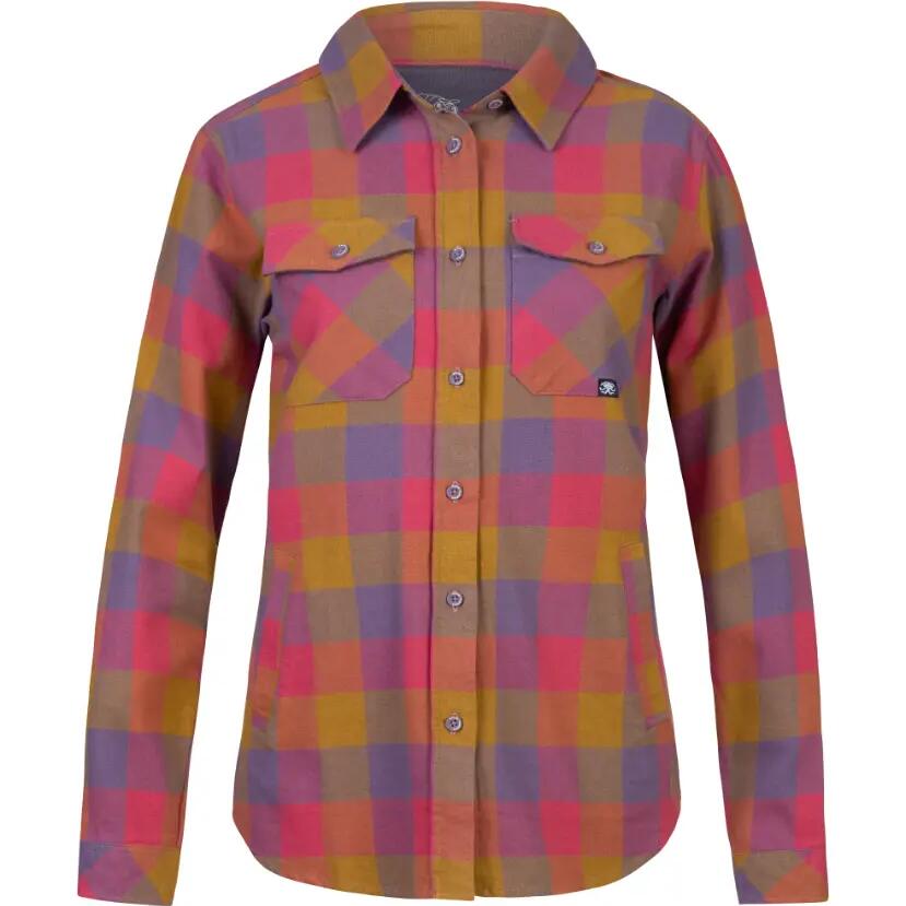 Women's flannel shirt with 2 side pockets RAFIKI orange
