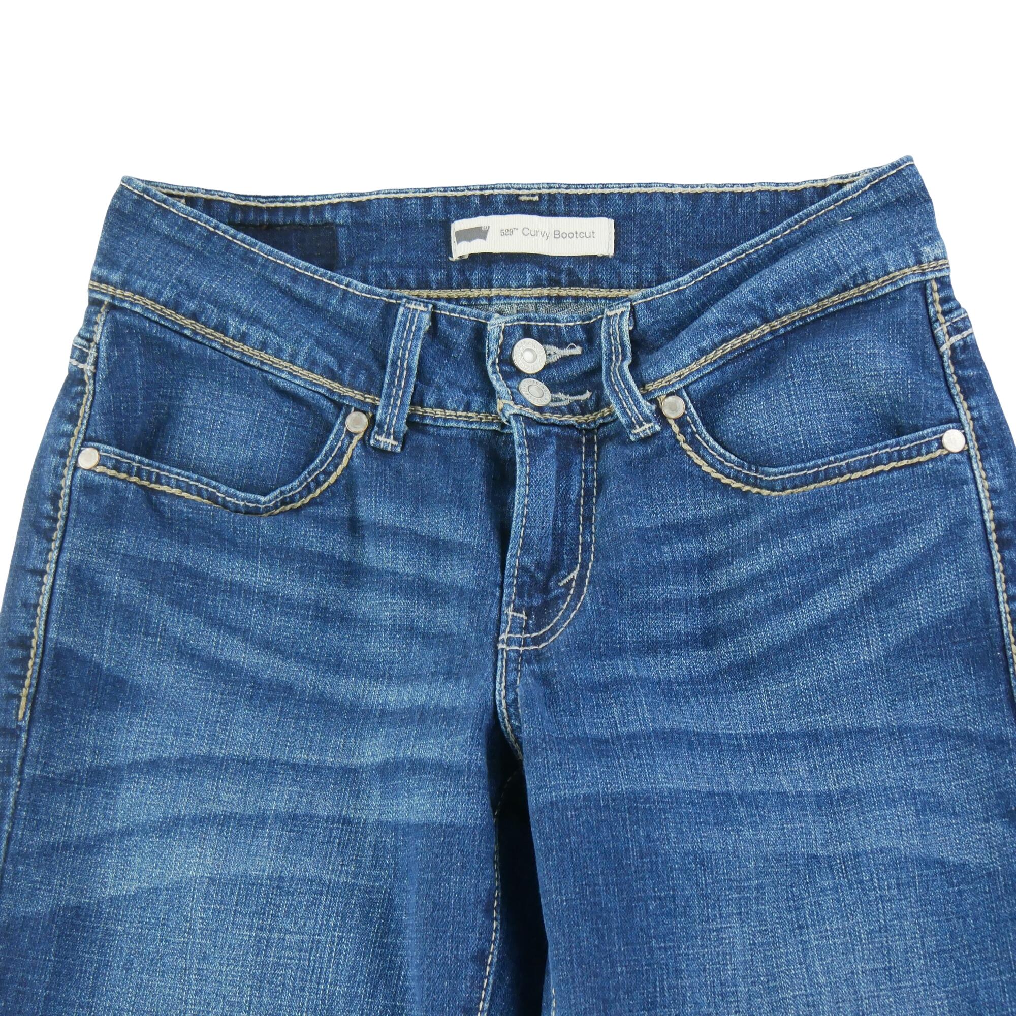 Seconde vie - Jean Femme Levis 529 Curvy Bootcut Bleu - Excellent 3/7