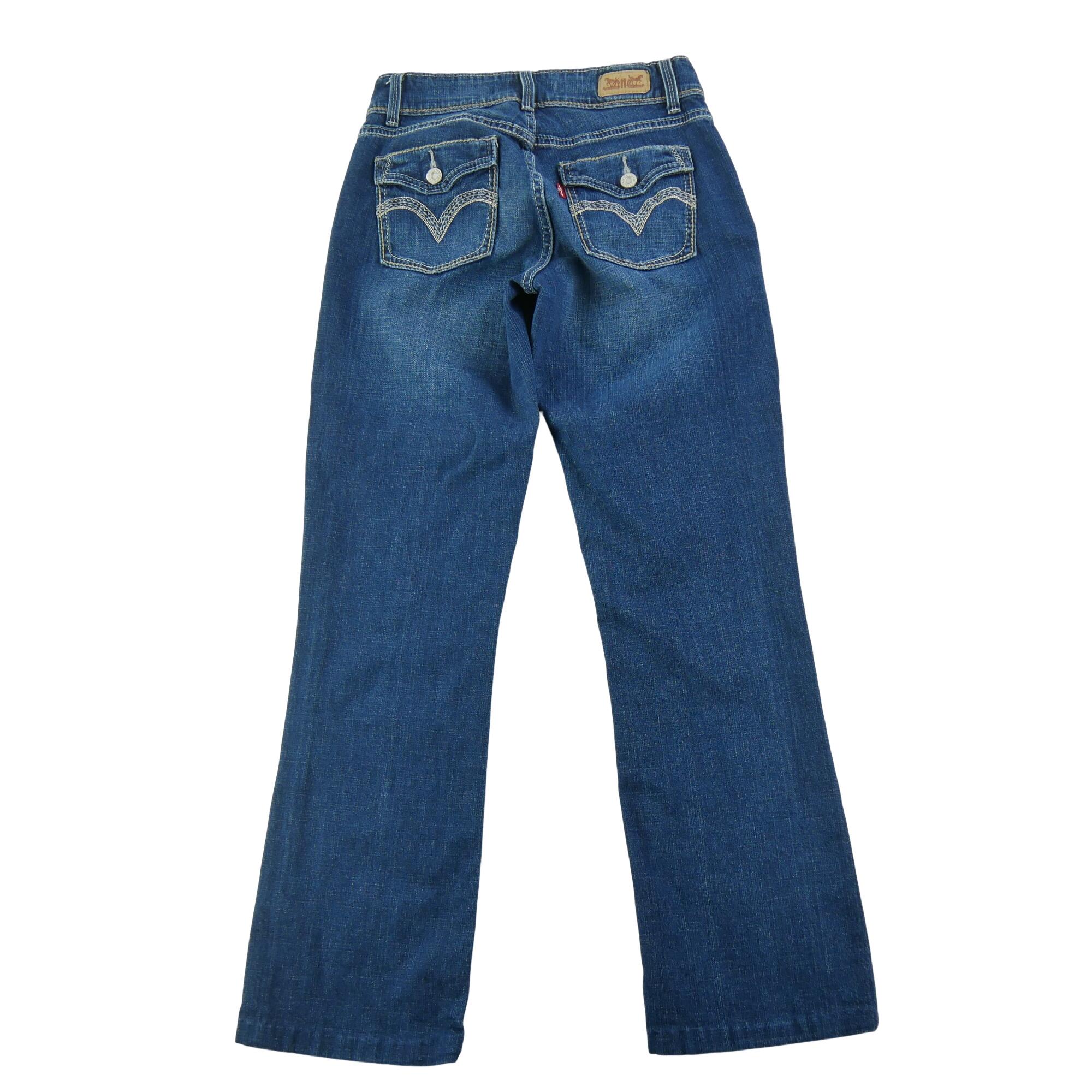 Seconde vie - Jean Femme Levis 529 Curvy Bootcut Bleu - Excellent 2/7