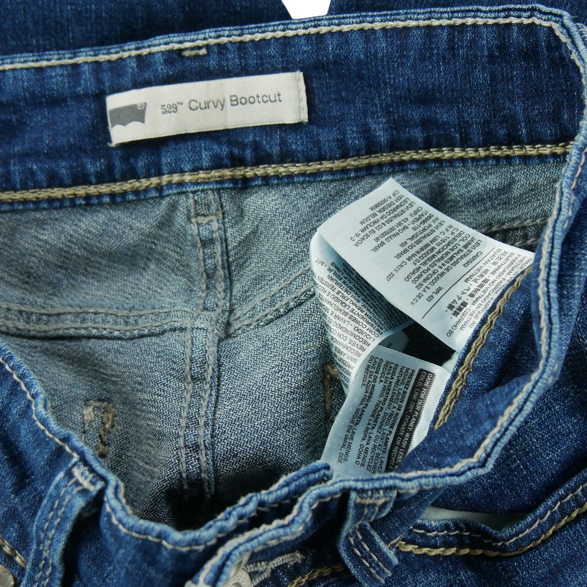 Seconde vie - Jean Femme Levis 529 Curvy Bootcut Bleu - Excellent 7/7