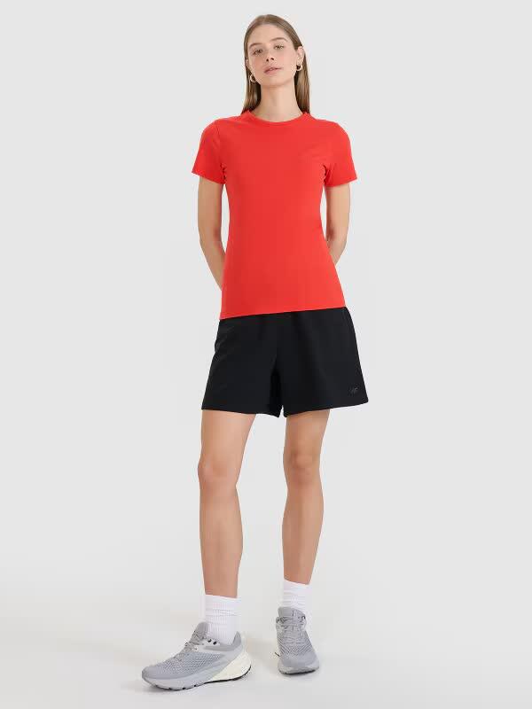 T-shirt slim gładki damski 4F 4FWMM00TTSHF2255 3/7