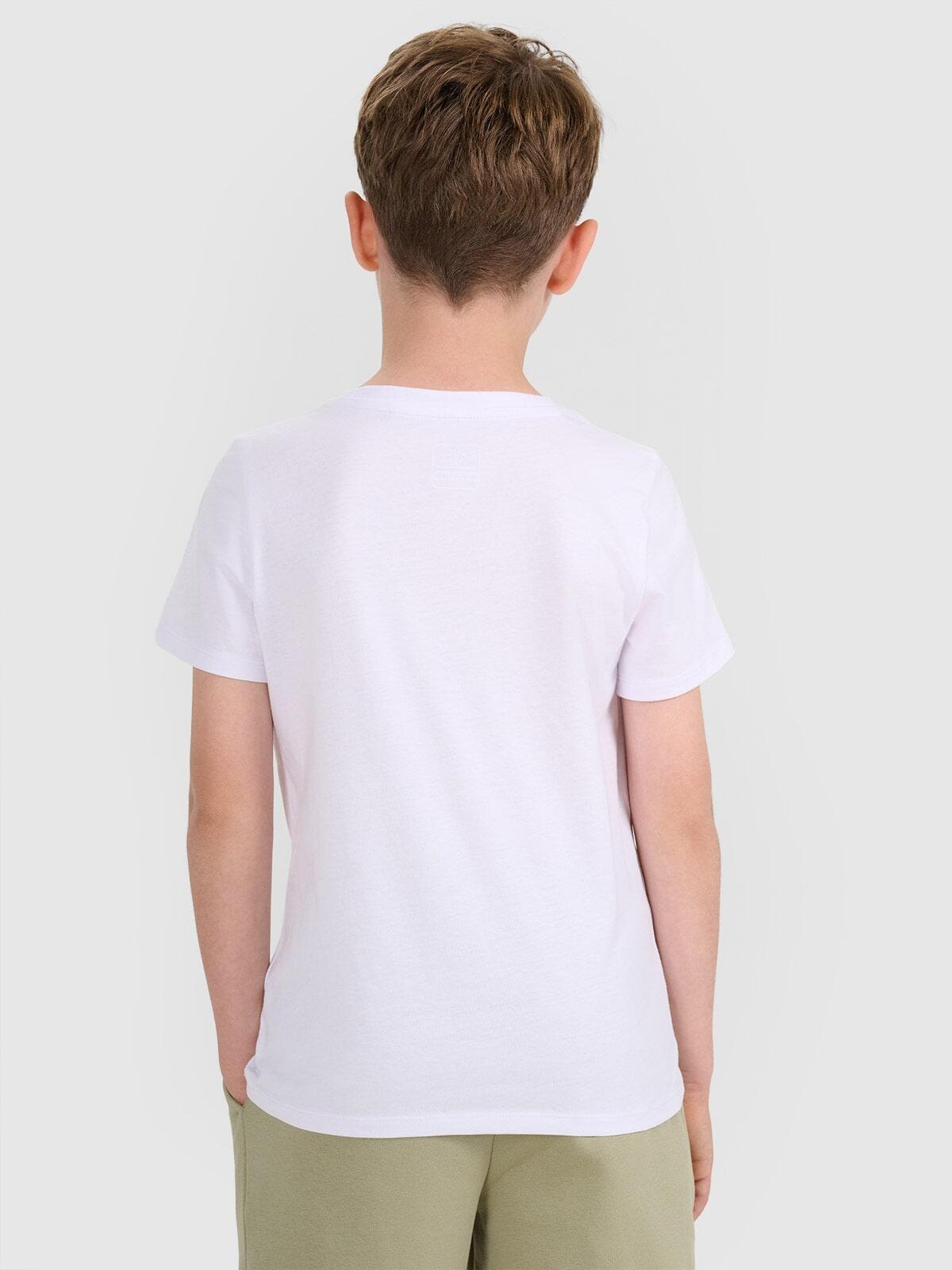 T-shirt chłopięcy bez nadruku 4F 4FJWMM00TTSHM2330 5/7