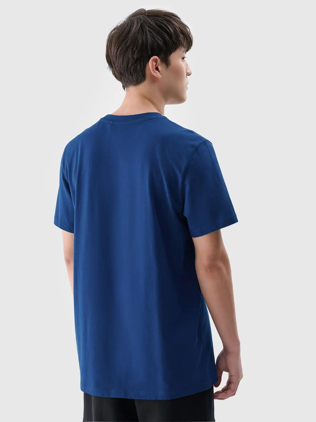 T-shirt regular z nadrukiem męski 4F 4FWMM00TTSHM2257 2/6