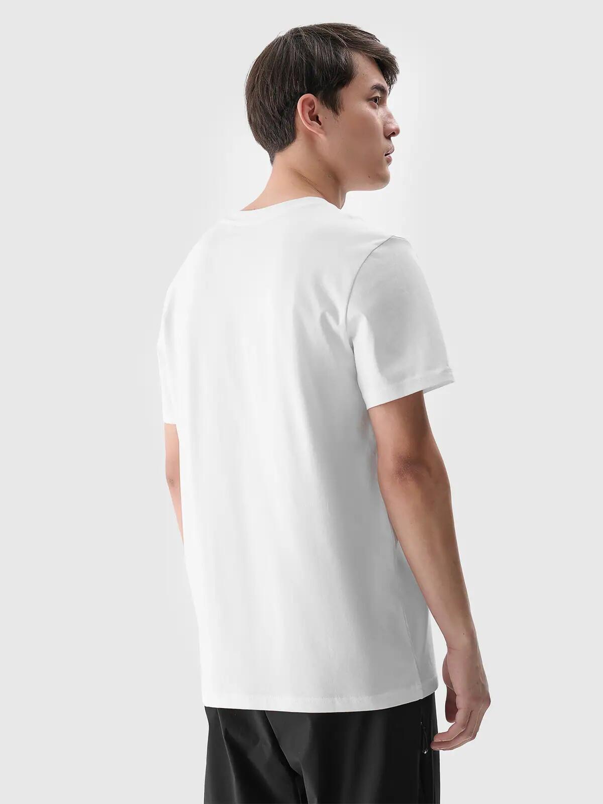 T-shirt regular z nadrukiem męski 4F 4FWMM00TTSHM2257 3/7