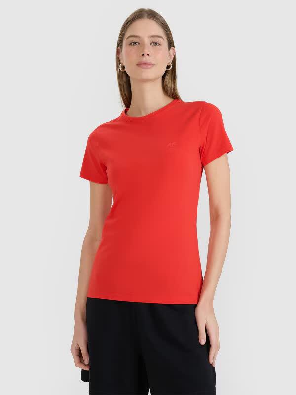 T-shirt slim gładki damski 4F 4FWMM00TTSHF2255 7/7