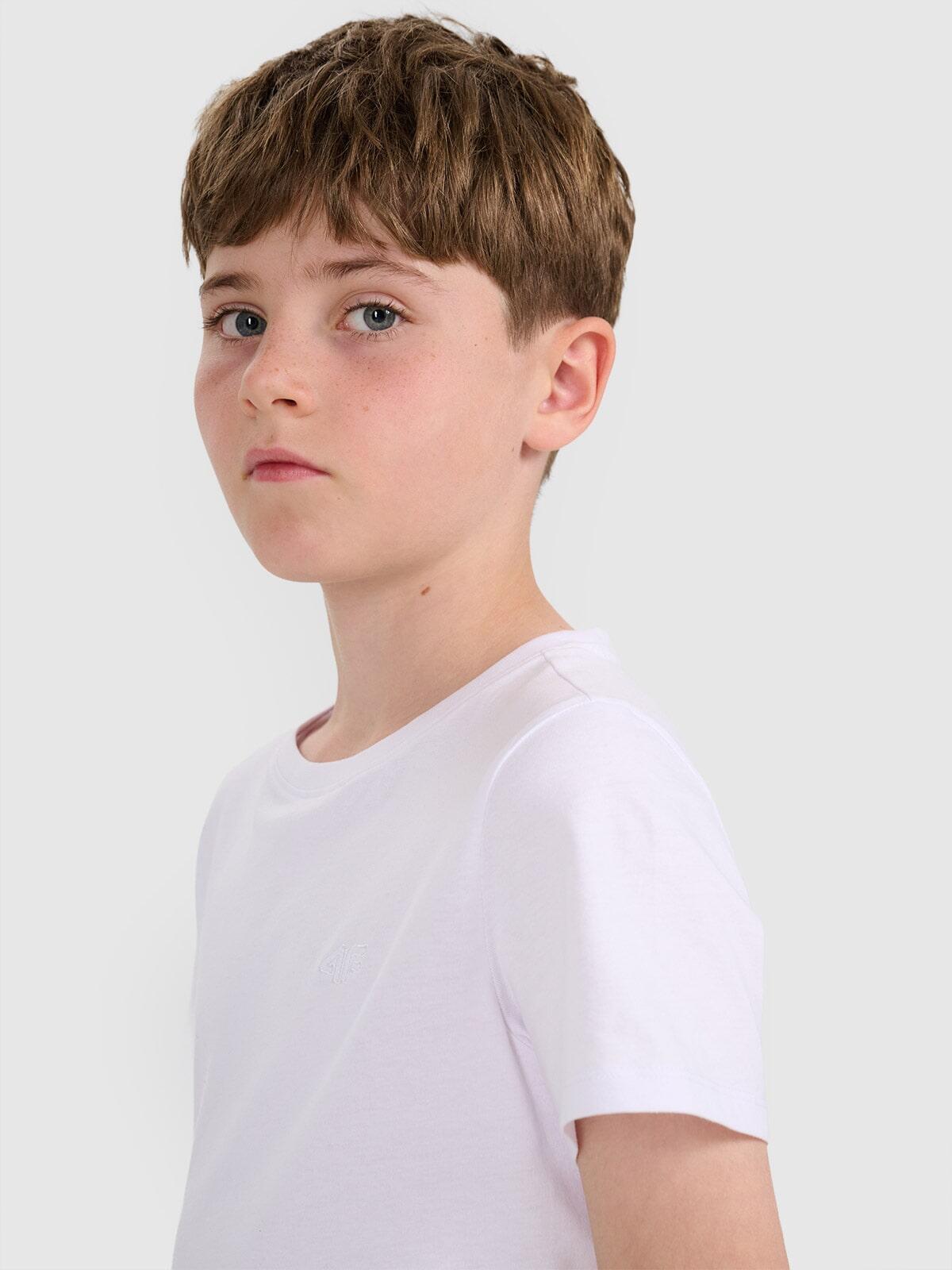T-shirt chłopięcy bez nadruku 4F 4FJWMM00TTSHM2330 4/7