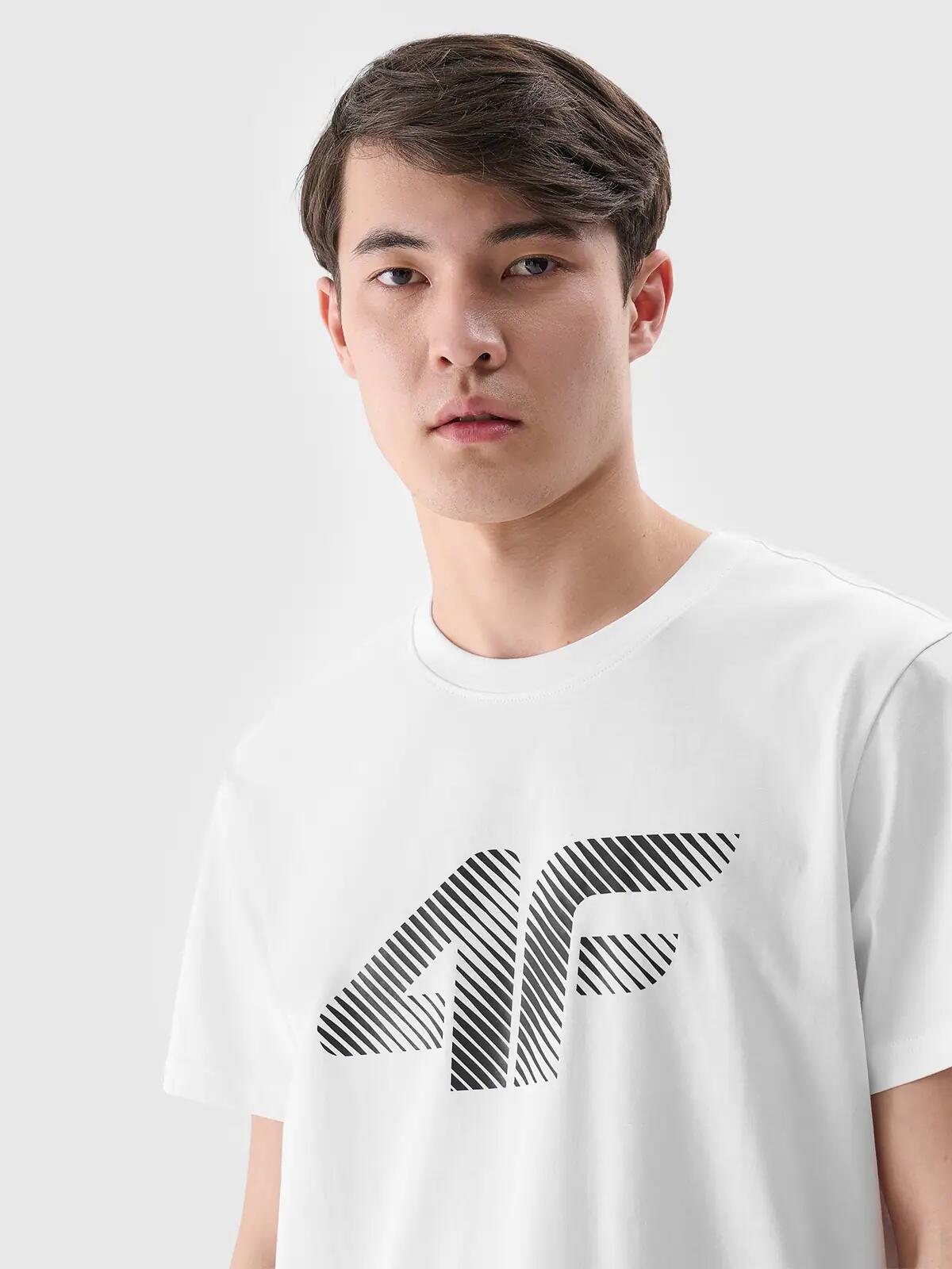 T-shirt regular z nadrukiem męski 4F 4FWMM00TTSHM2257 2/7