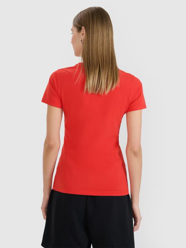 T-shirt slim gładki damski 4F 4FWMM00TTSHF2255 4/7