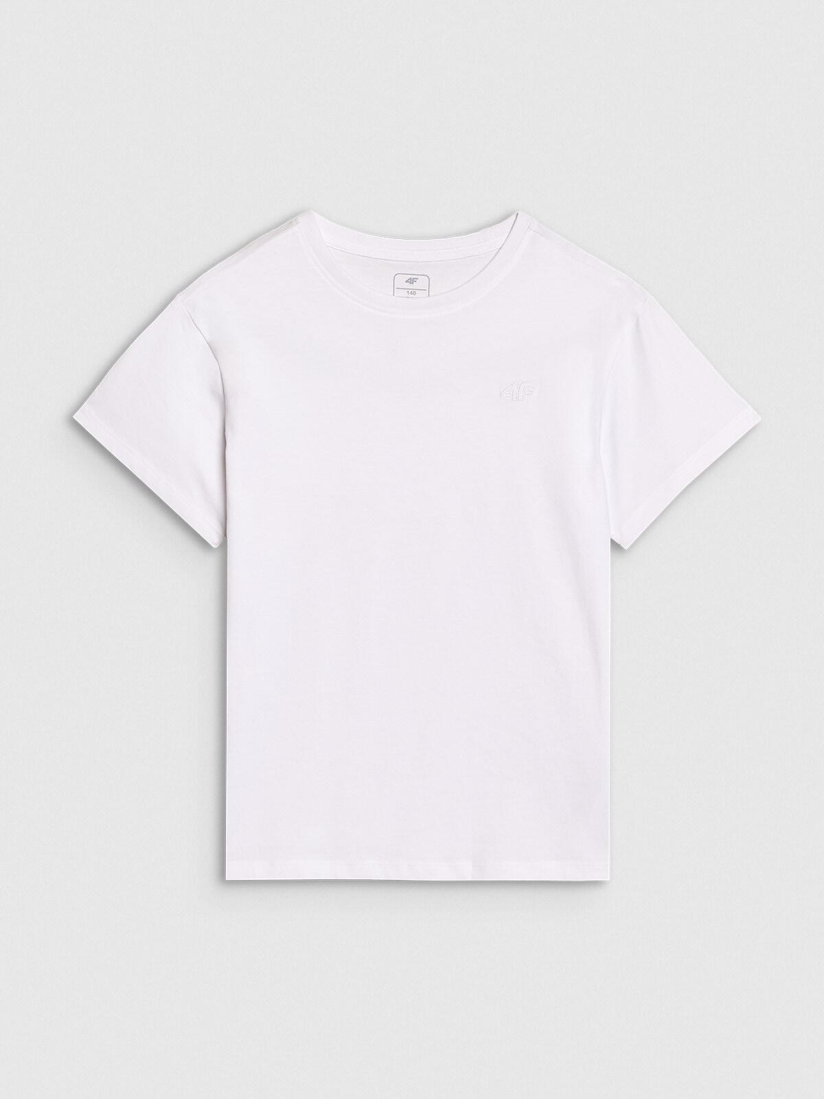 T-shirt chłopięcy bez nadruku 4F 4FJWMM00TTSHM2330 6/7
