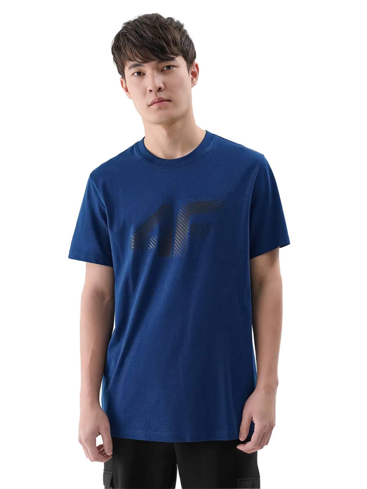 T-shirt regular z nadrukiem męski 4F 4FWMM00TTSHM2257 6/6