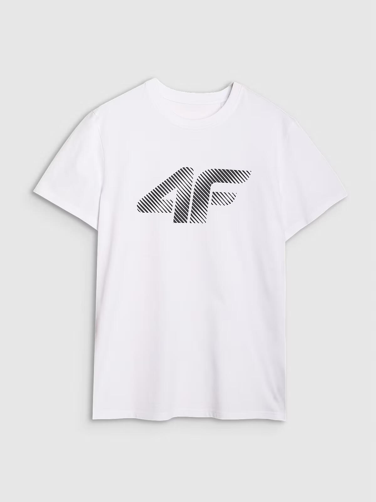 T-shirt regular z nadrukiem męski 4F 4FWMM00TTSHM2257 6/7