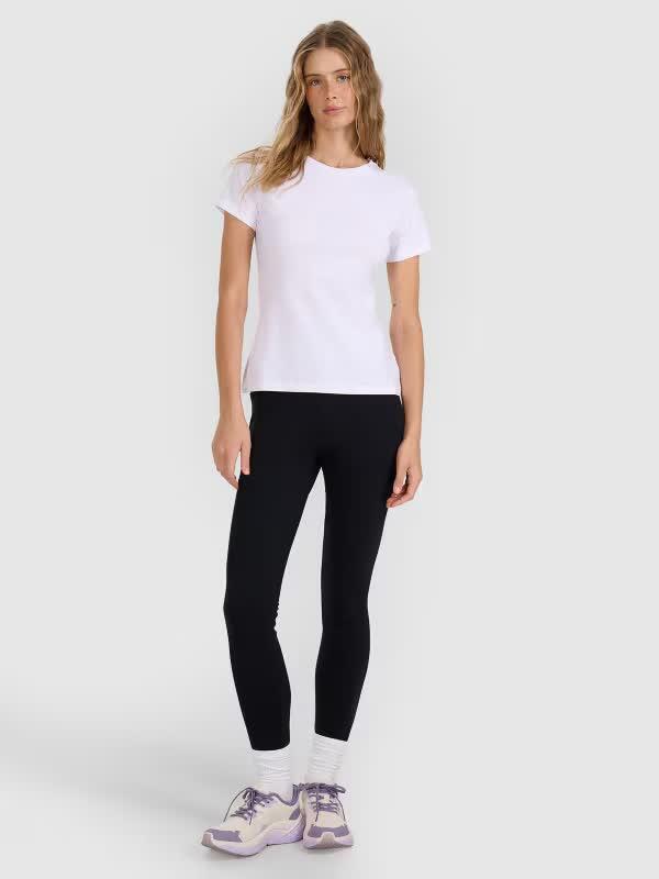T-shirt slim gładki damski 4F 4FWMM00TTSHF2255 4/7