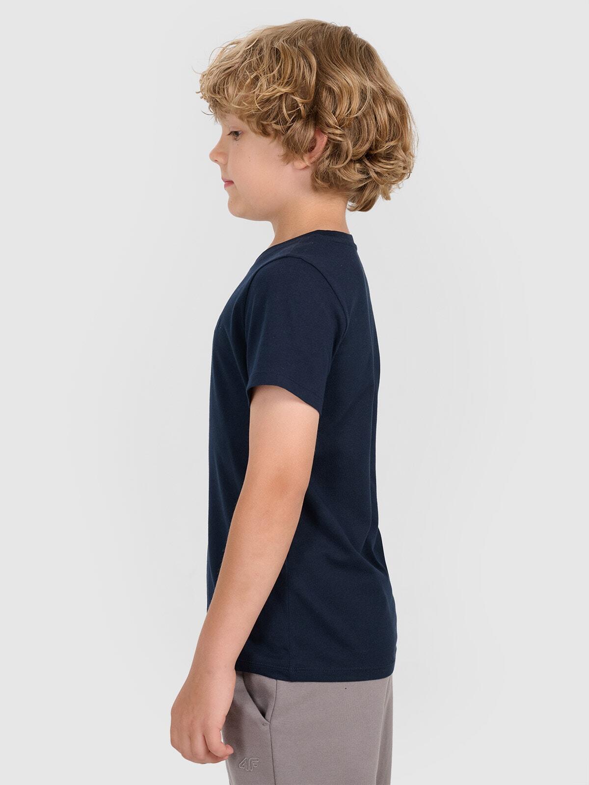T-shirt chłopięcy bez nadruku 4F 4FJWMM00TTSHM2330 3/7