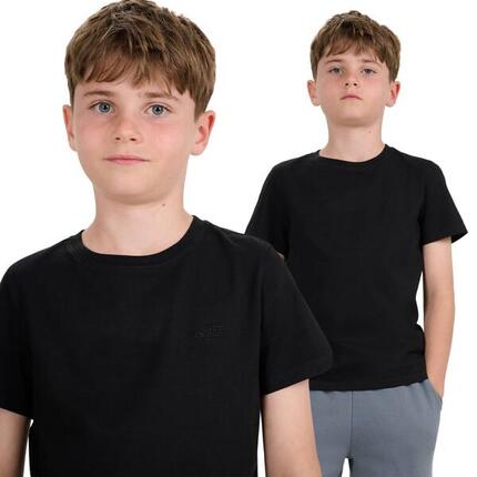 T-shirt chłopięcy bez nadruku 4F 4FJWMM00TTSHM2330