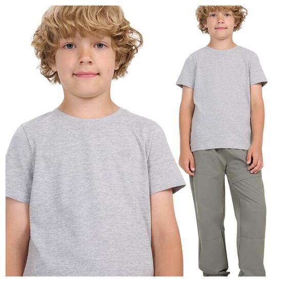 T-shirt chłopięcy bez nadruku 4F 4FJWMM00TTSHM2330