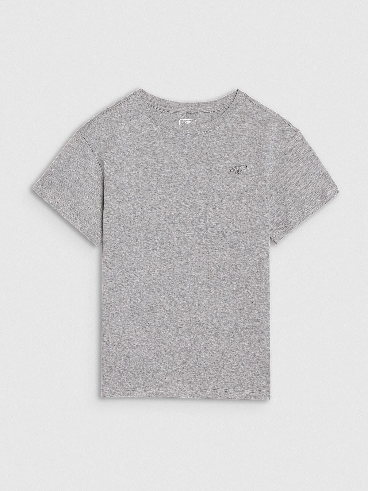 T-shirt chłopięcy bez nadruku 4F 4FJWMM00TTSHM2330 6/7