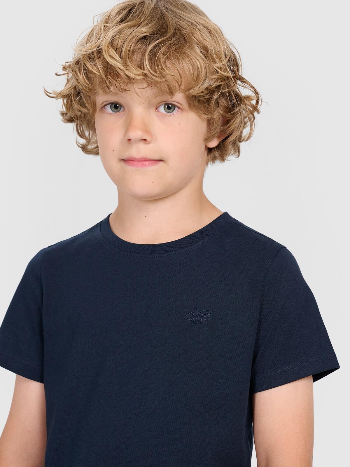 T-shirt chłopięcy bez nadruku 4F 4FJWMM00TTSHM2330 4/7