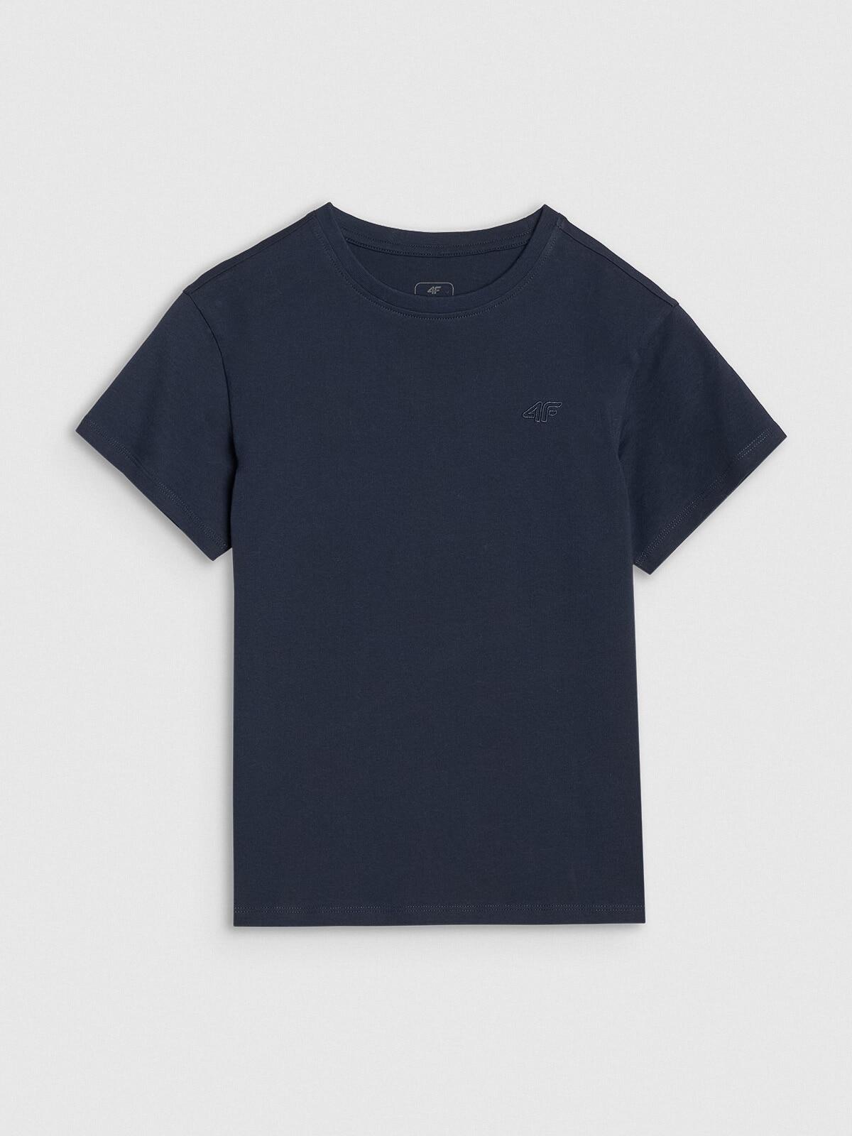 T-shirt chłopięcy bez nadruku 4F 4FJWMM00TTSHM2330 6/7