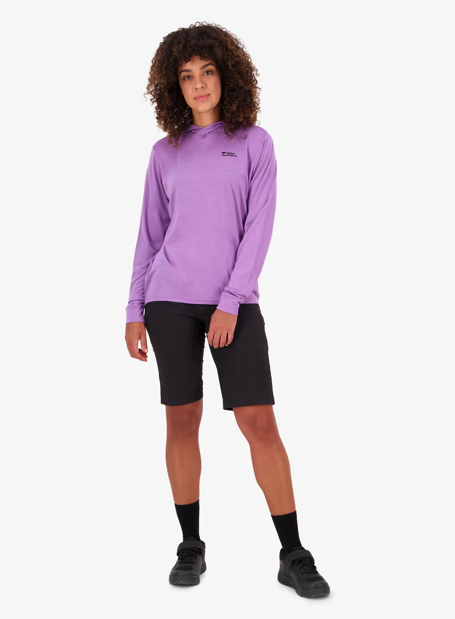 Bluza z kapturem damska Mons Royale Pivot Merino Long Sleeve Hood 3/4