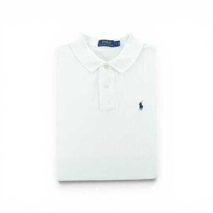 Seconde vie - Polo manches courtes Homme Blanc - Bon état