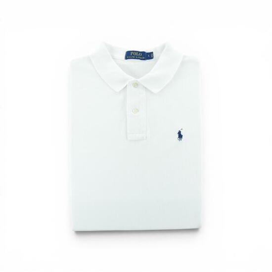 Seconde vie - Polo manches courtes Homme Blanc - Bon état