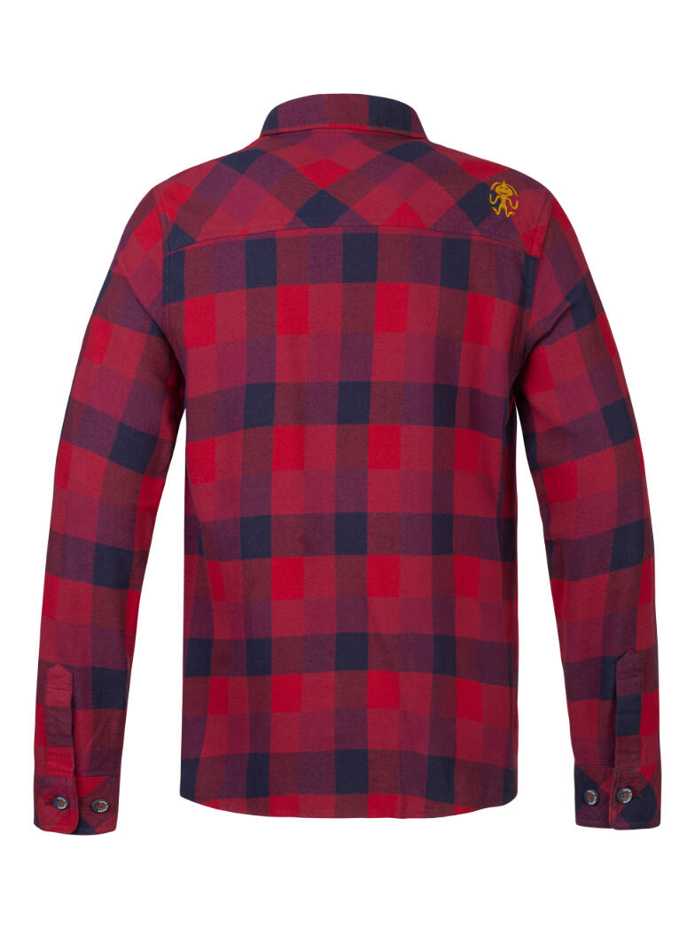 Camisa de escalada de franela de peso medio para hombre RAFIKI roja 2/7