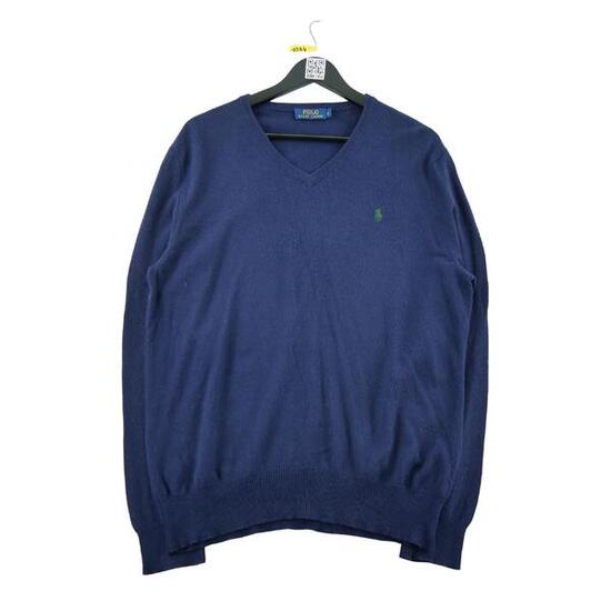 Seconde vie - Pull Homme V Neck Knit Marine - Bon état