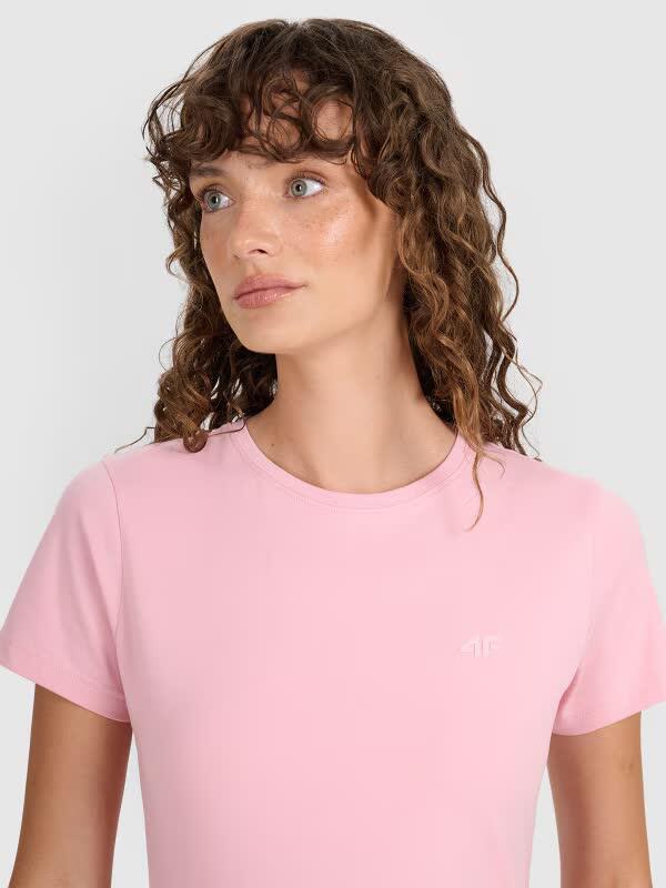 T-shirt slim gładki damski 4F 4FWMM00TTSHF2255 3/7