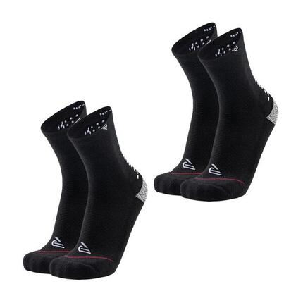 Chaussettes Grip BLANC - Sans coutures - Coton biologique - 2-pack