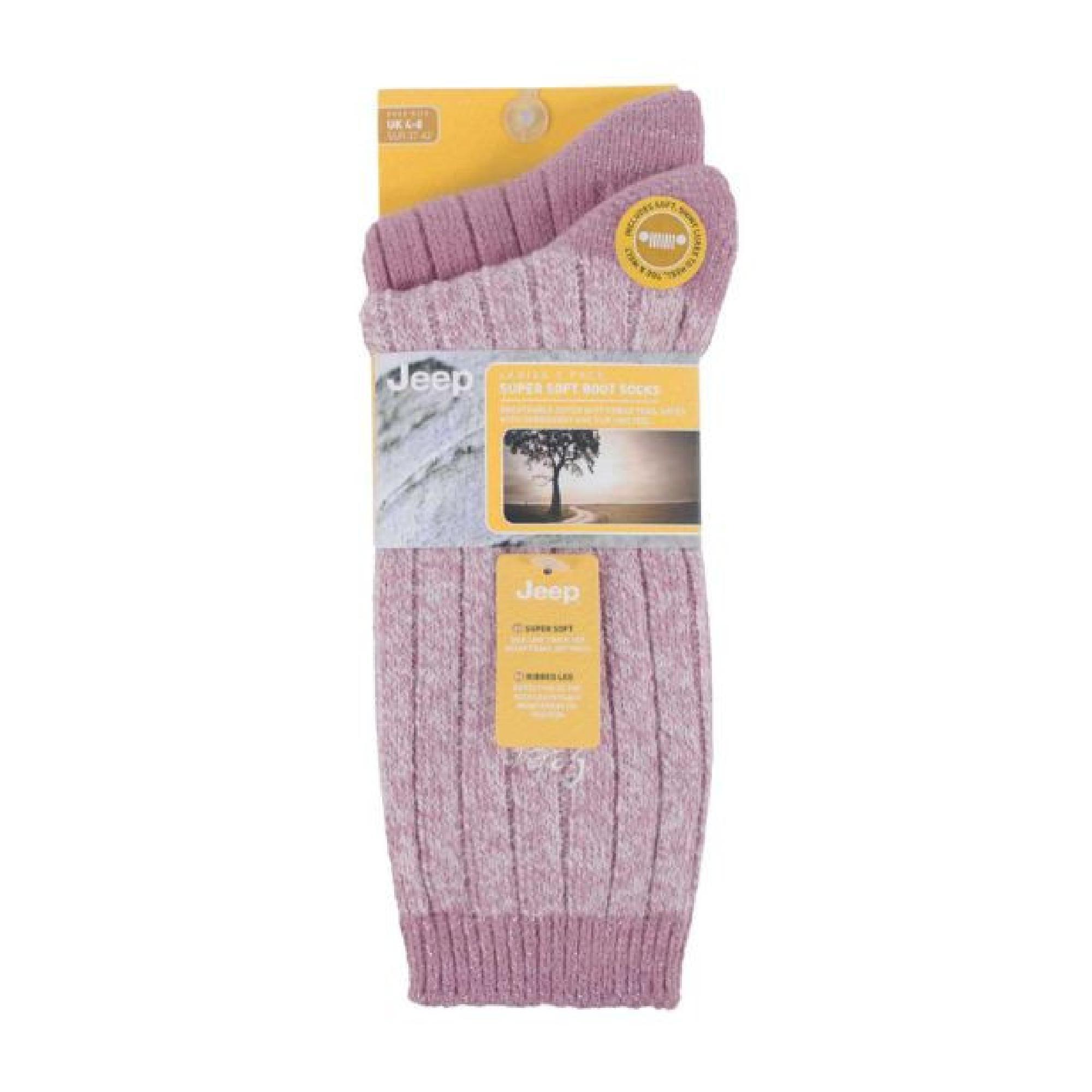 JEEP - 3 Paar Damen Zopfmuster Socken Stricken in Pastellfarben für Gummistiefel 2/6