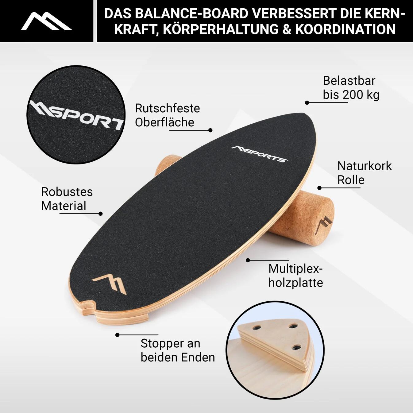 Planche d'équilibre avec rouleau en liège Waikiki Beach - BCD Planche d'équilibre avec rouleau en liège Waikiki Beach - BCD