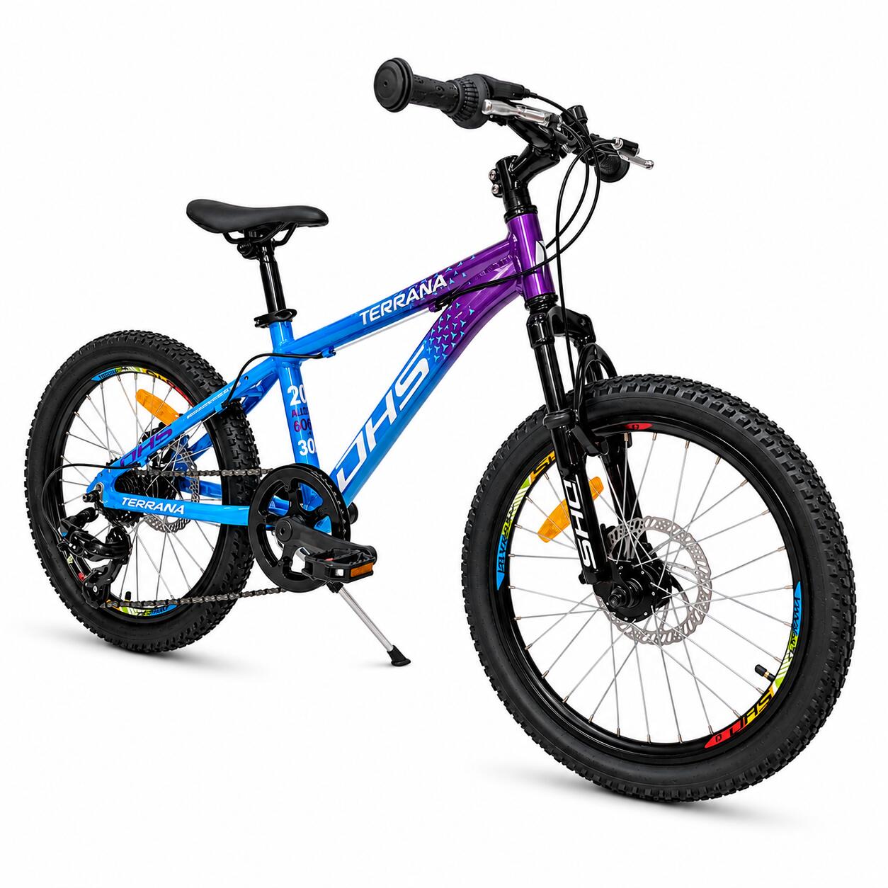 Kinderfahrrad DHS Terrana 2023, Modell 2026 – 20 Zoll, blau-violett 2/7