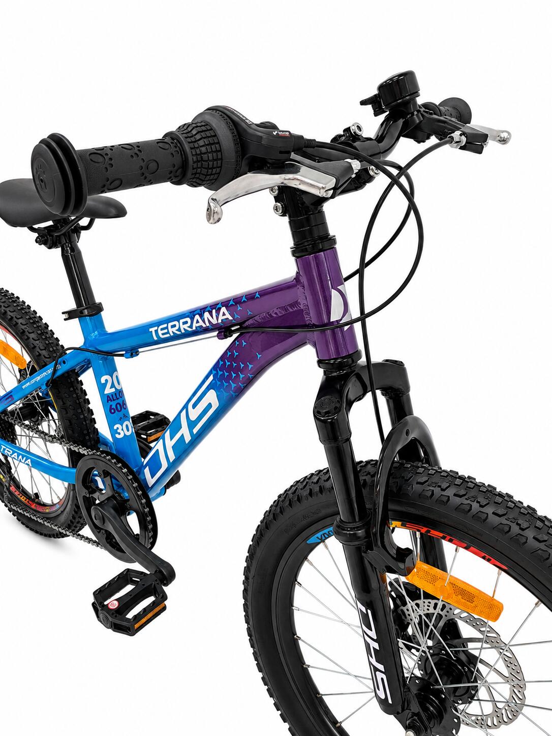 Kinderfahrrad DHS Terrana 2023, Modell 2026 – 20 Zoll, blau-violett 5/7