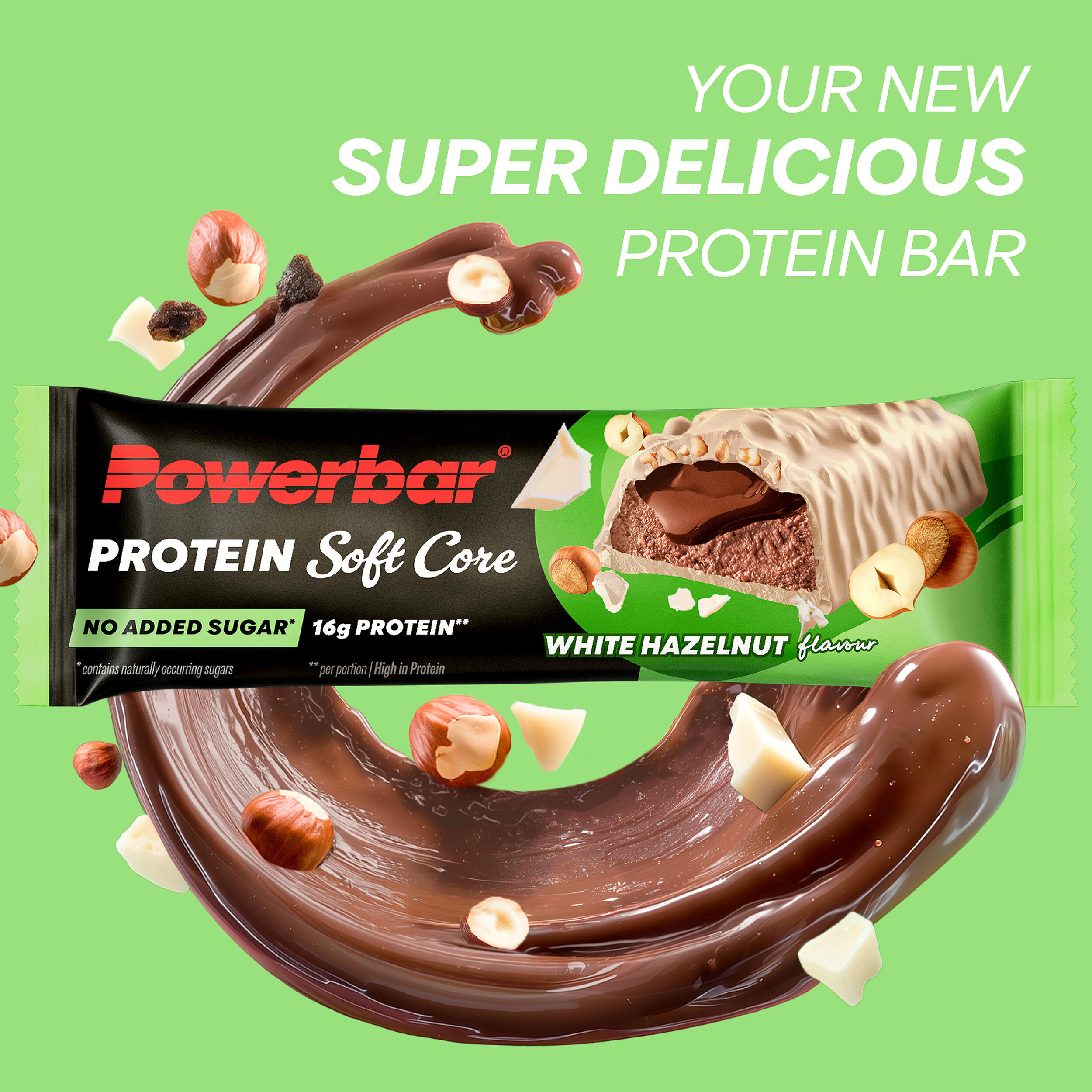 Powerbar Soft Core White Hazelnut 12x48g High Protein Low Sugar Riegel 3/5