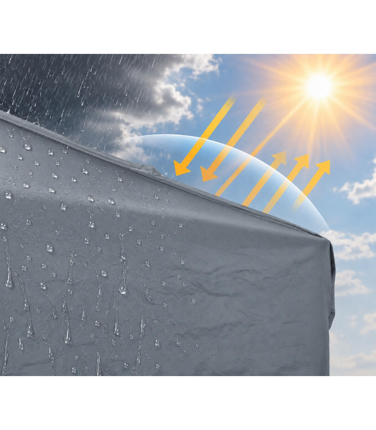 Tonnelle Pliante 3x3 m 4 Parois – Barnum Pop-up Imperméable Anti-UV, Gris 4/4