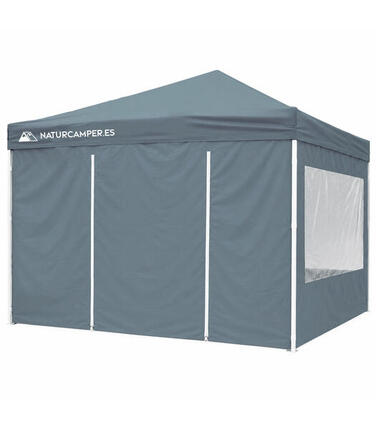 Tonnelle Pliante 3x3 m 4 Parois – Barnum Pop-up Imperméable Anti-UV, Bleu