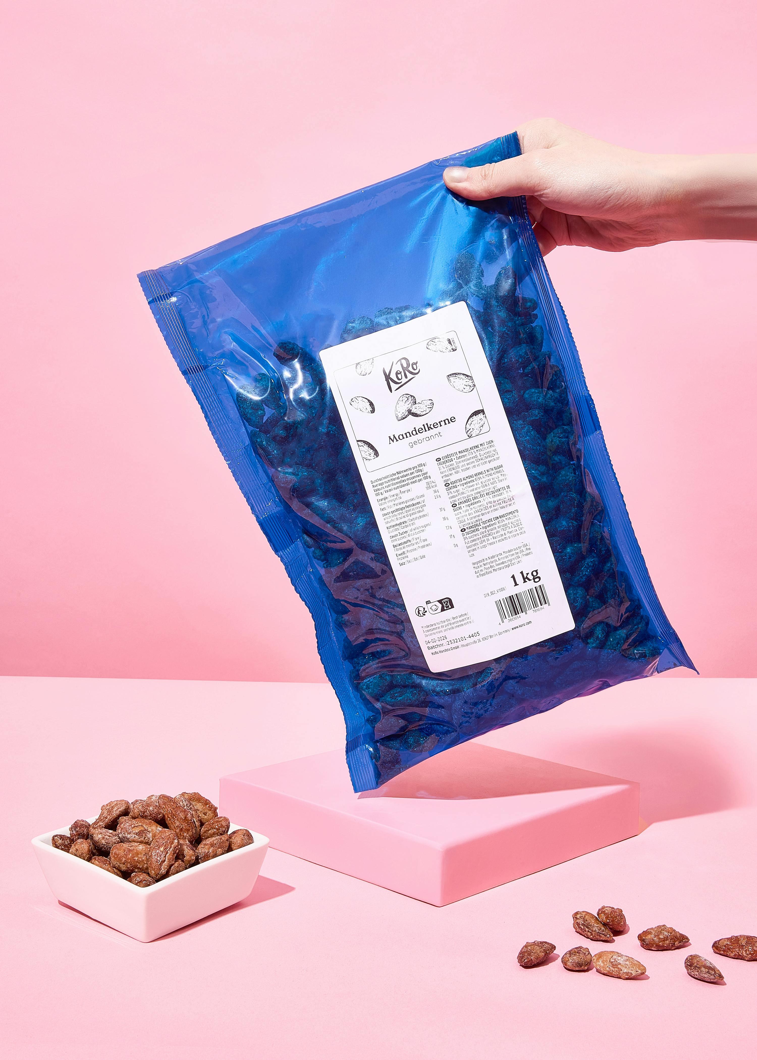 KoRo - Mandorle pralinate 1 kg - deliziose, confezione grande, snack dolce 4/6