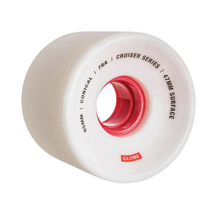 GLOBE Roues Conical Cruiser 65mm Blanc Rouge [x4]