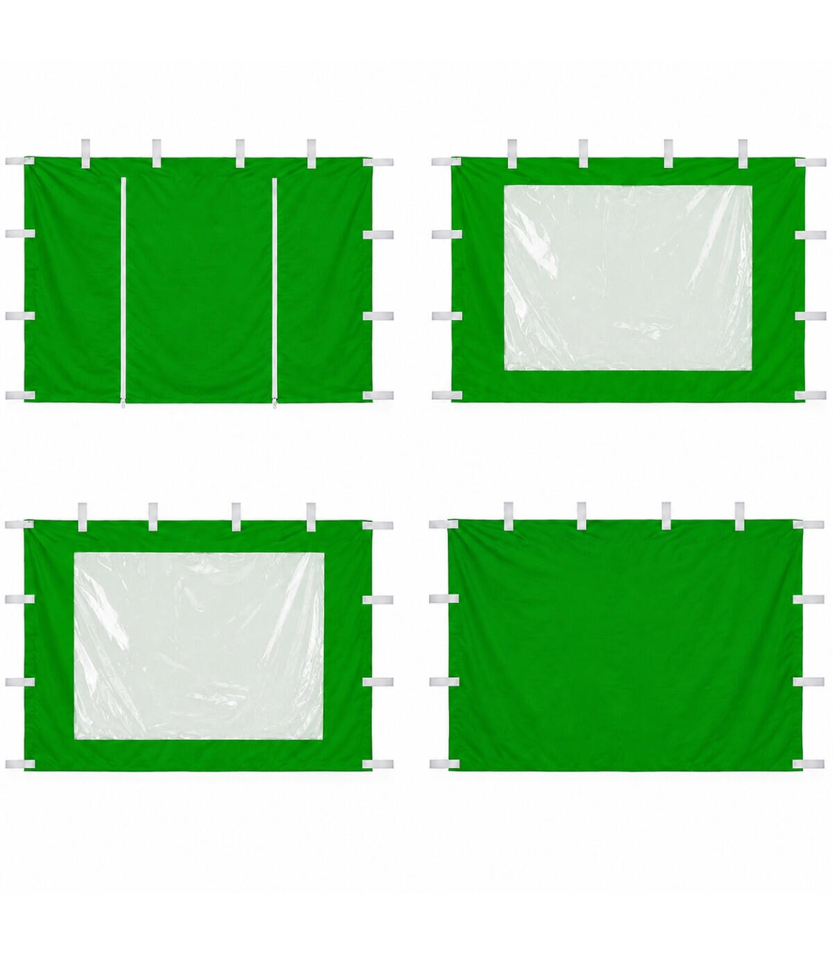Tonnelle Pliante 3x3 m 4 Parois – Barnum Pop-up Imperméable Anti-UV, Vert 2/4