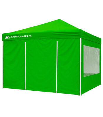 Gazebo Pieghevole 3x3 m 4 Pareti – Pop-up a Fisarmonica Impermeabile Blu