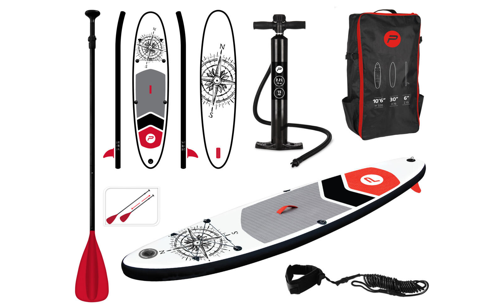 Zestaw łopatek Pure4Fun Basic SUP 320 7/7