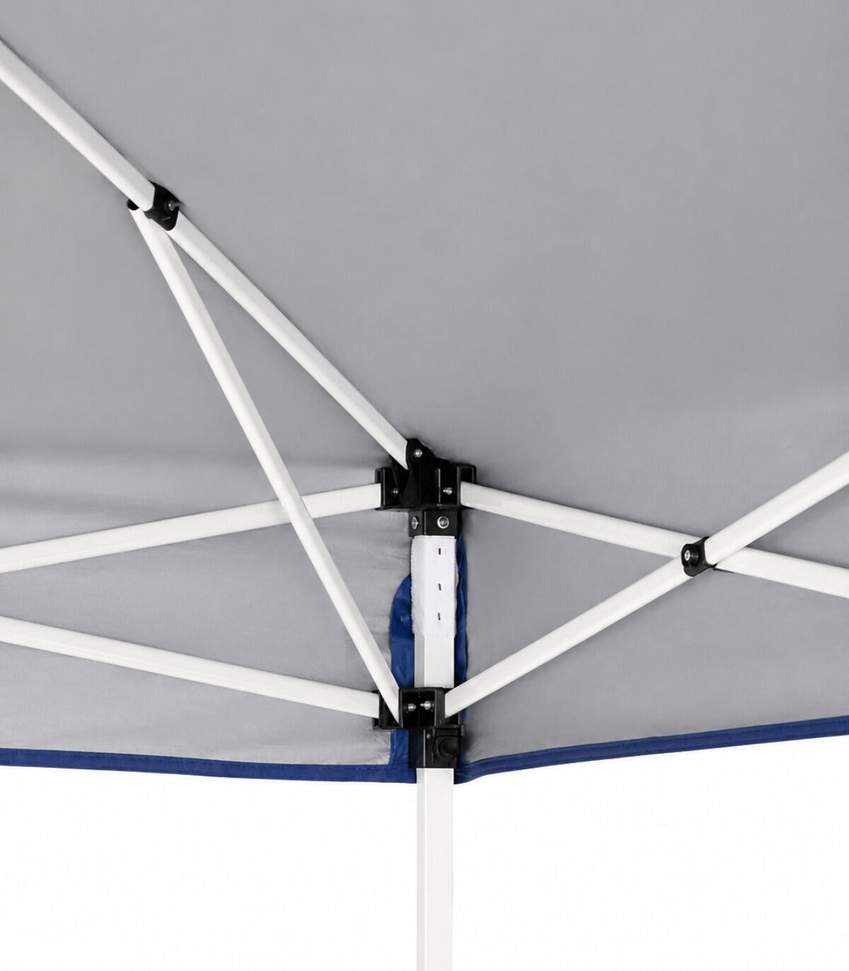 Tenda Dobrável 2x2 m Impermeável – Gazebo Pop-up Anti-UV com Lateral, Azul 5/7