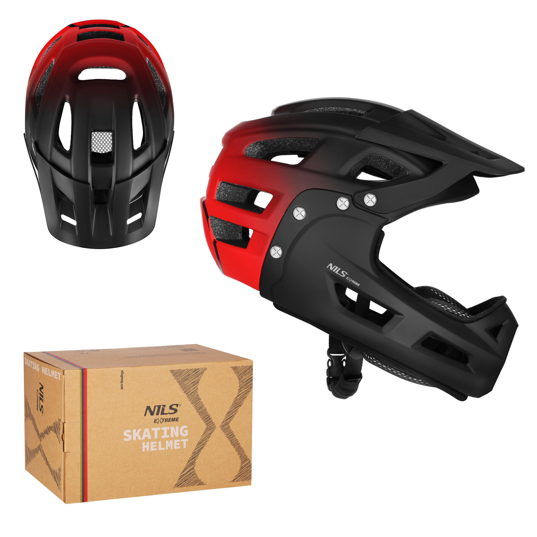 Kask rowerowy Full Face MTB Nils Extreme MTW101 regulowany 2/7