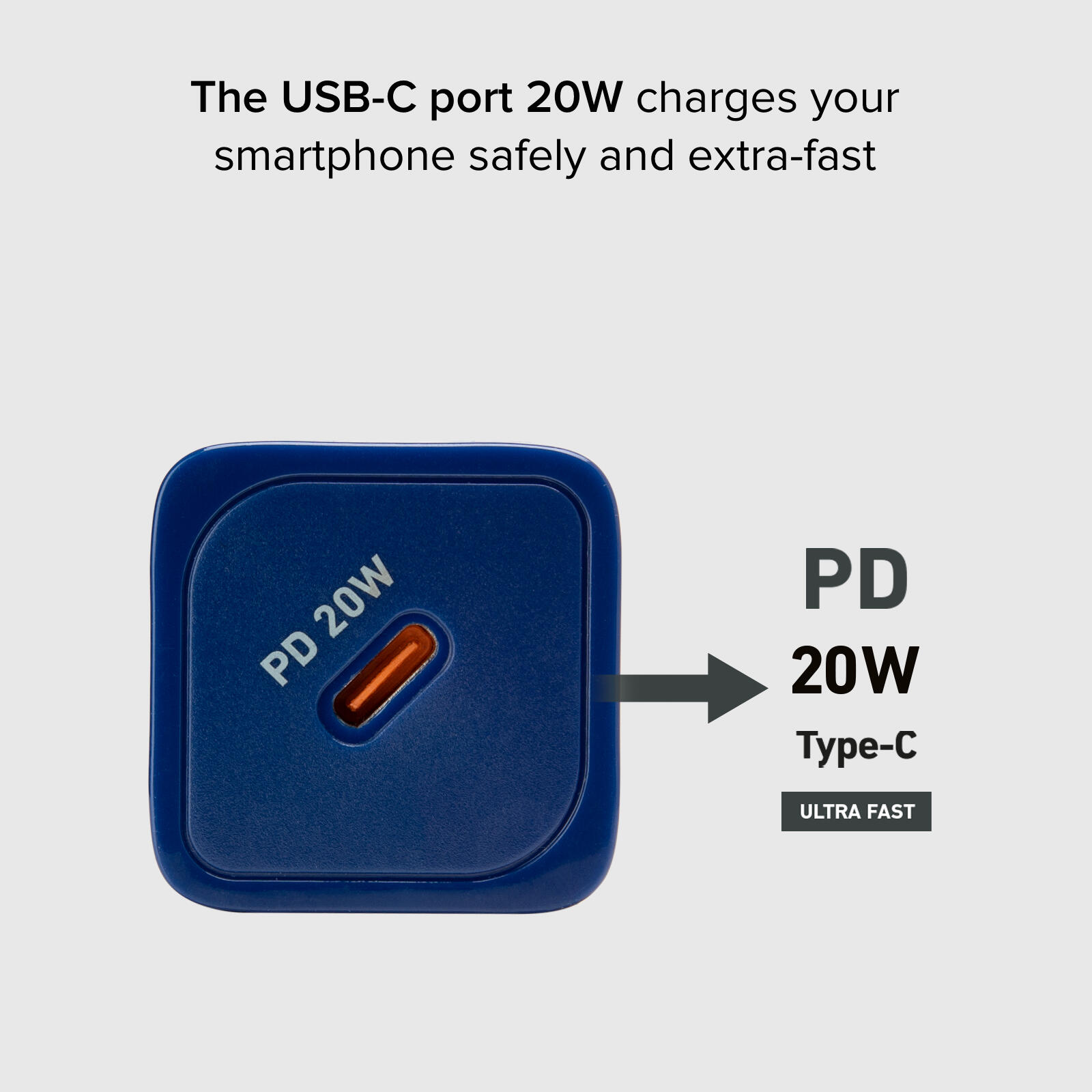 Caricatore GaN 20W USB‑C 3/7