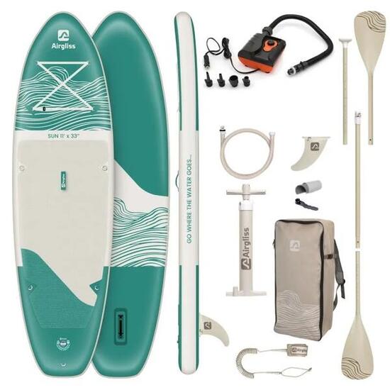 Pack Paddle Gonfiabile Airgliss Sun 11.0 + Pompa Elettrica