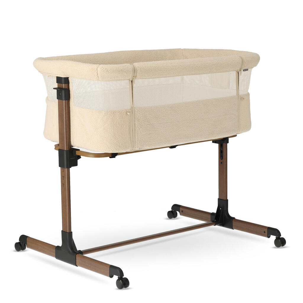 Snoozy Teddy Co Sleeper - Baby Crib - Adjustable - 0-6 Months - Nougat