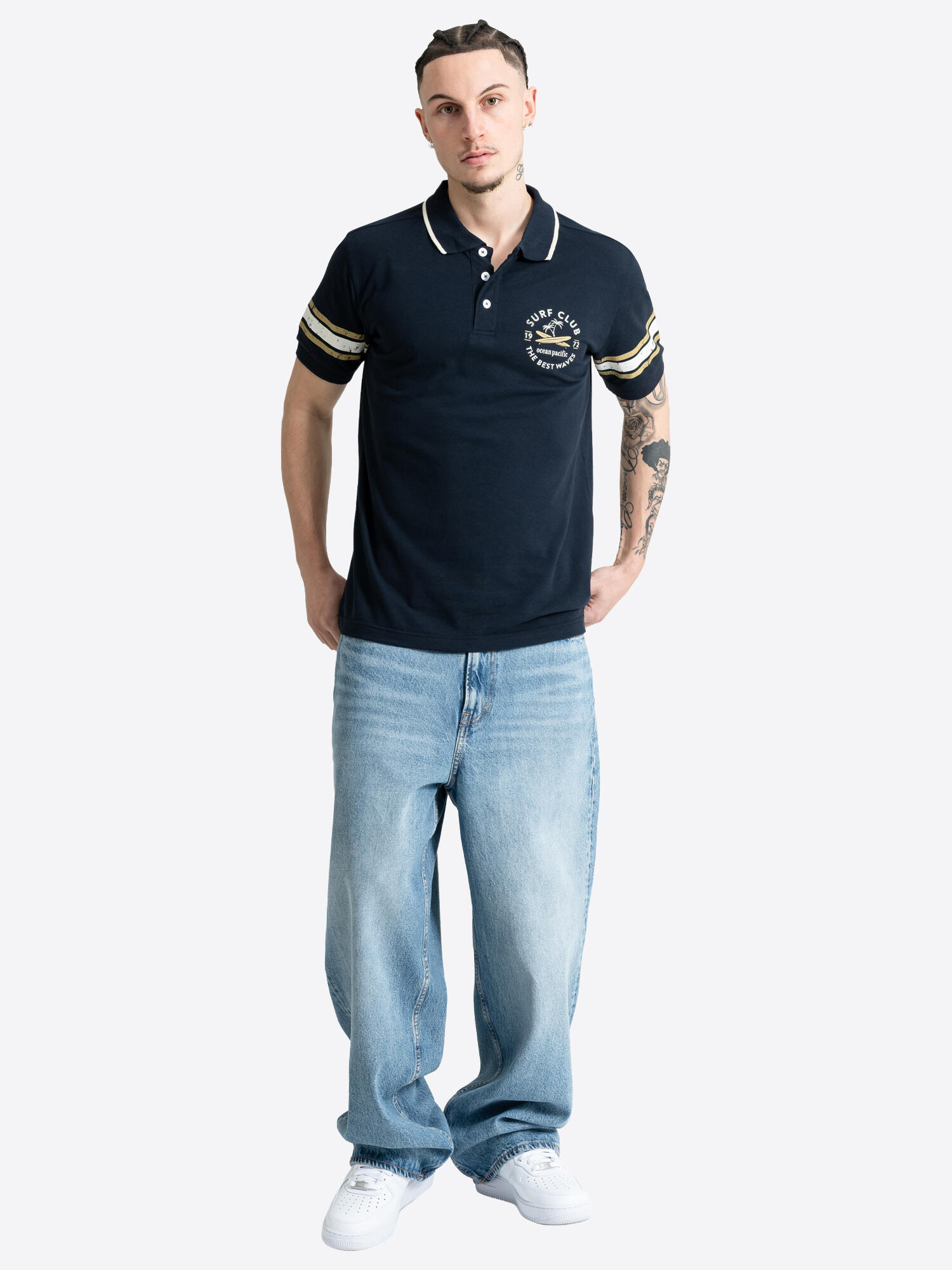OCEAN PACIFIC Herren Poloshirt normale Passform CANGGU 3/6