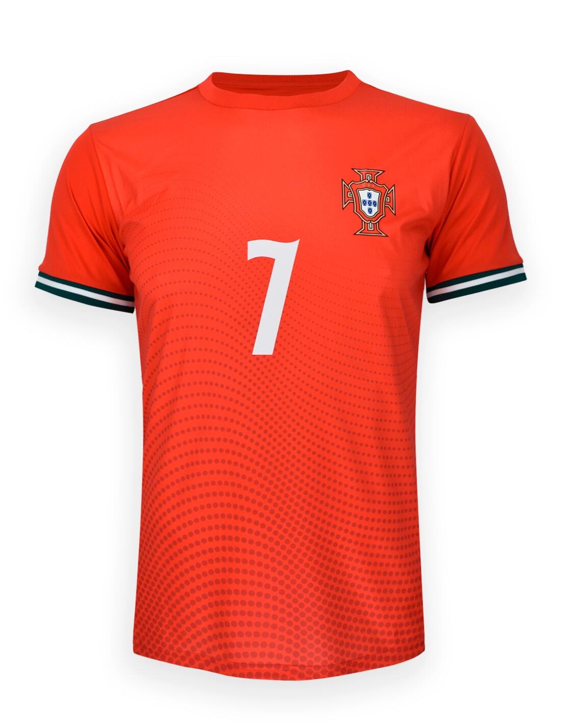 Camiseta Portugal Cristiano Ronaldo 7 Adulto Mundial 2026 Réplica Oficial FPF 3/4