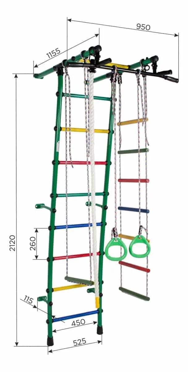 Scară de gimnastică Gamma Pastel alb-gri 2/4